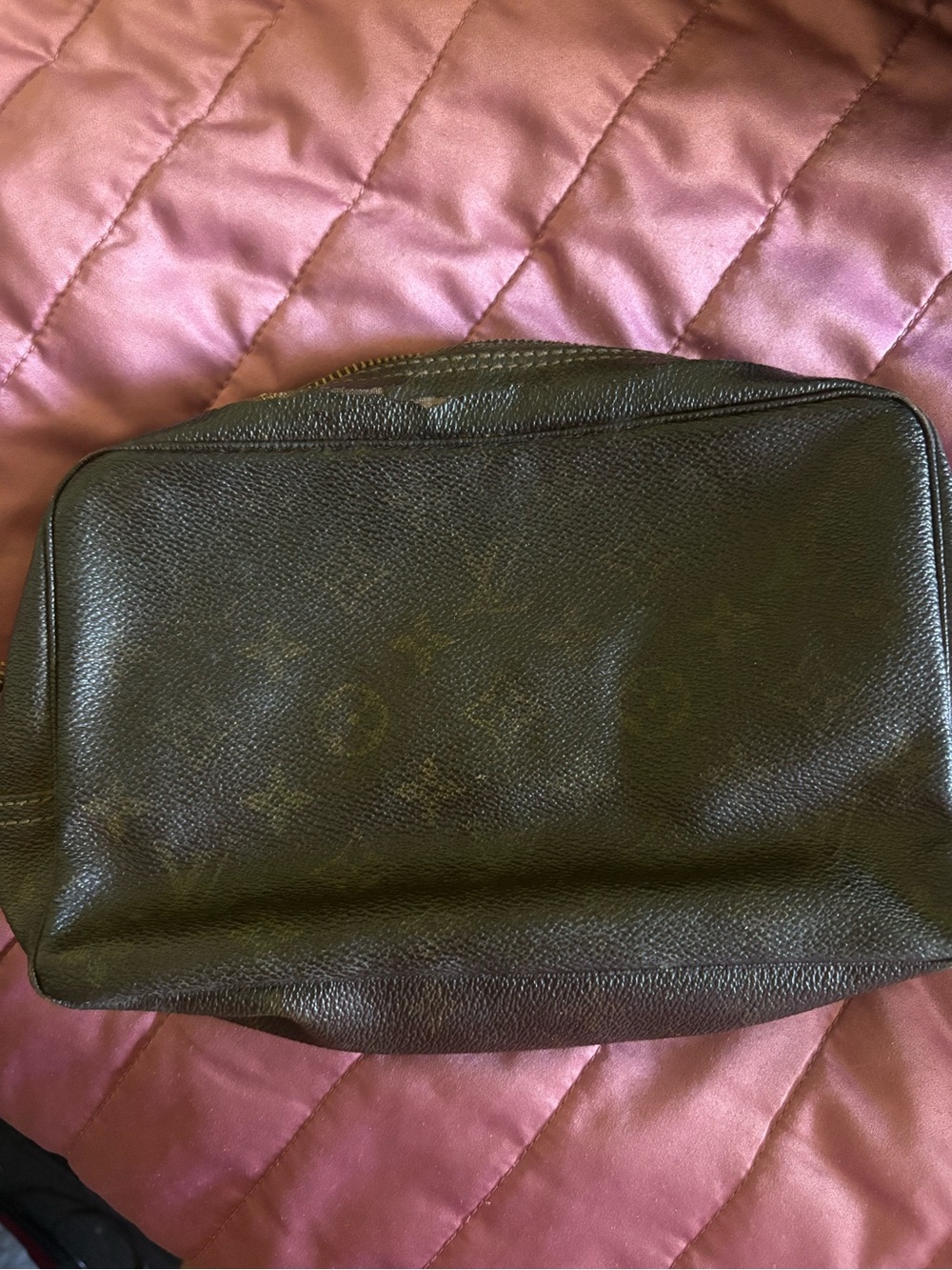 Authentic LOUIS VUITTON Monogram Toiletry 23 Pouch vintage JUNK